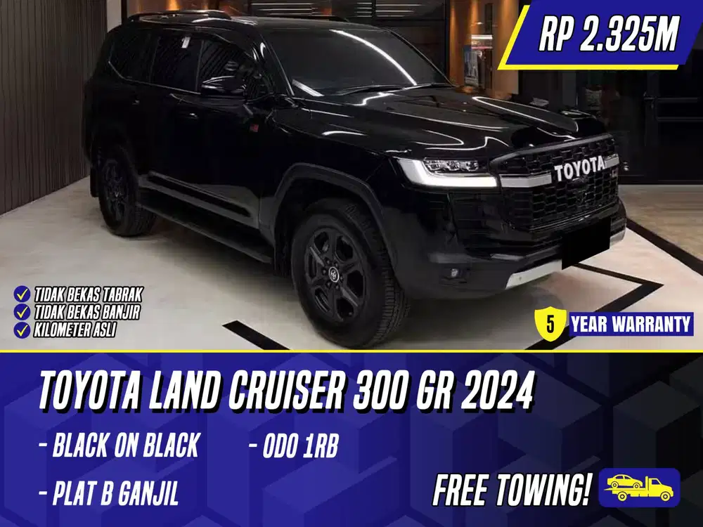 Toyota Land Cruiser 300 GR 2024 Black LC300 LC GRS GR-S Sport Hitam