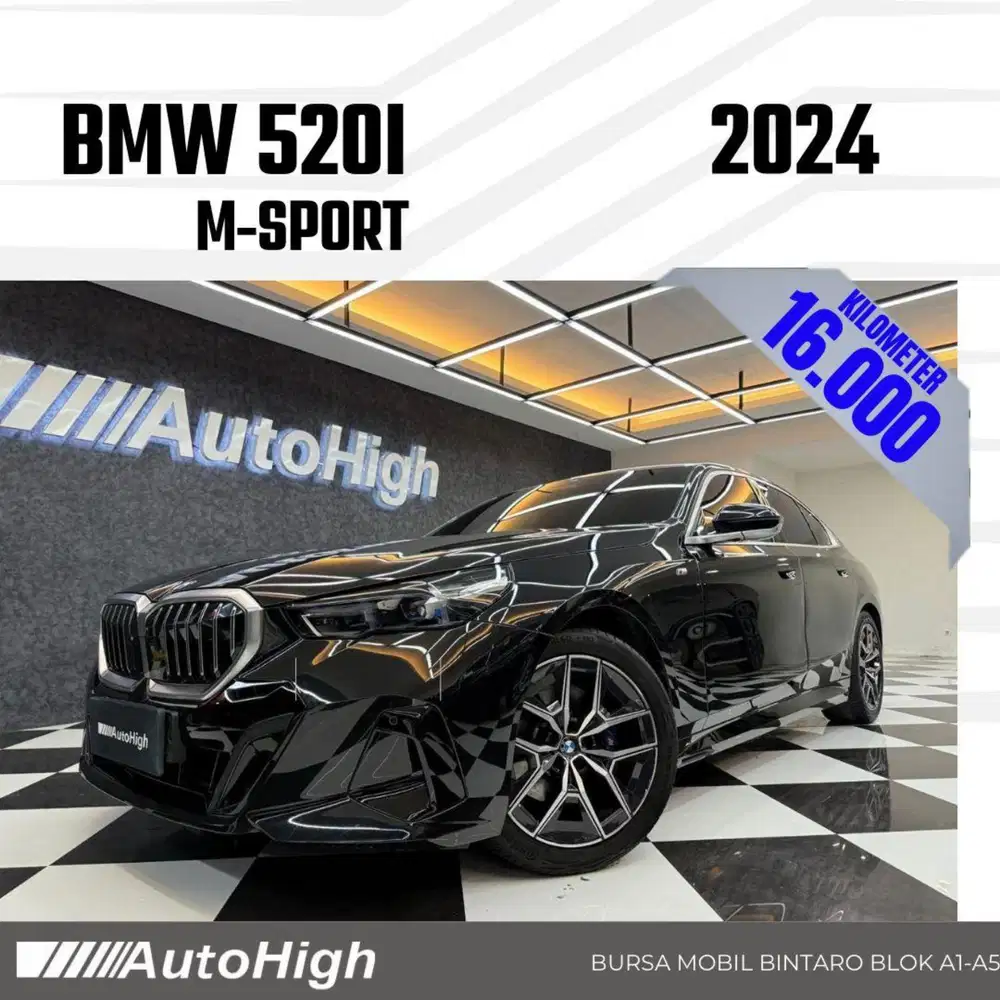 DP10% [Km16.000] 520i M-Sport 2024 Black Reg 2025 #AUTOHIGH