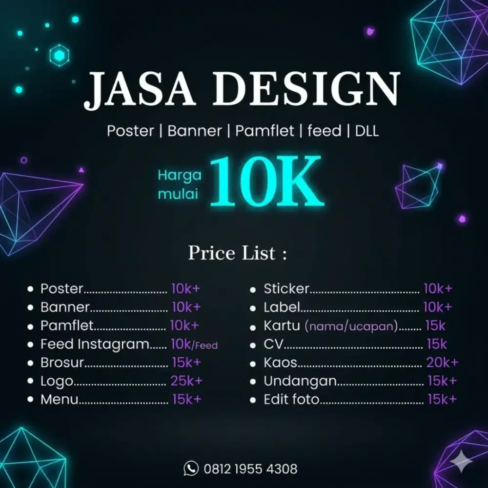 Desain Grafis Custom Murah - Poster Banner Feed IG Logo DLL