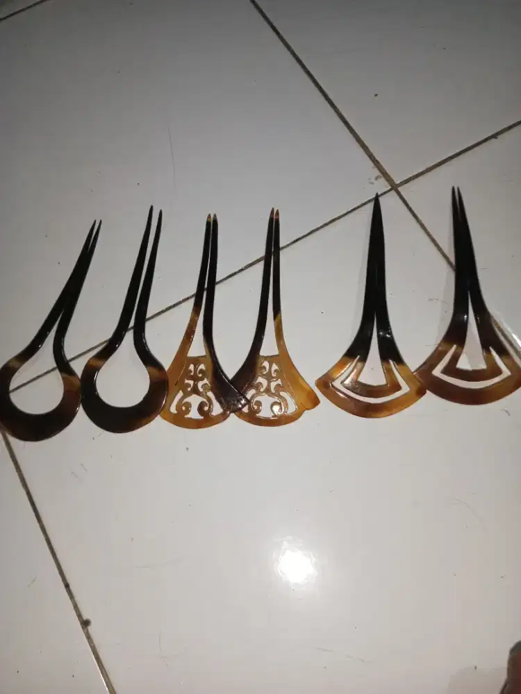 Tusuk konde Jadul Ada 3set Bahan dr Tulang Kond Baik