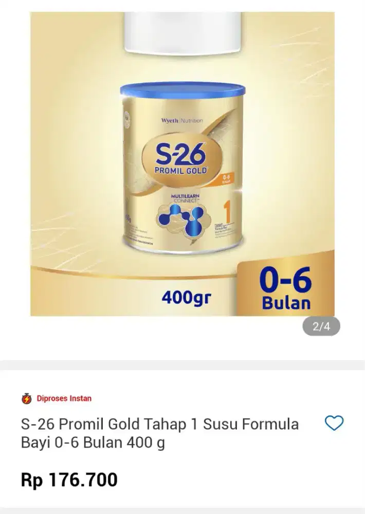 S26 PROMIL GOLD TAHAP 1 BAYI 0-6 BULAN 400GR