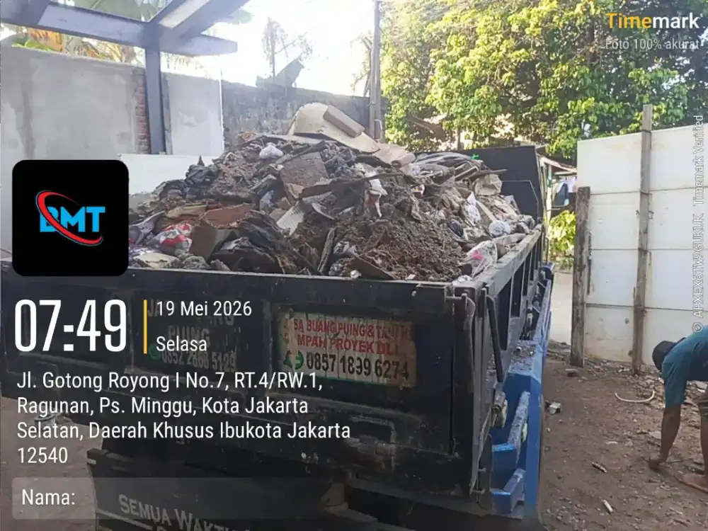 Jasa buang puing dan pengurugan