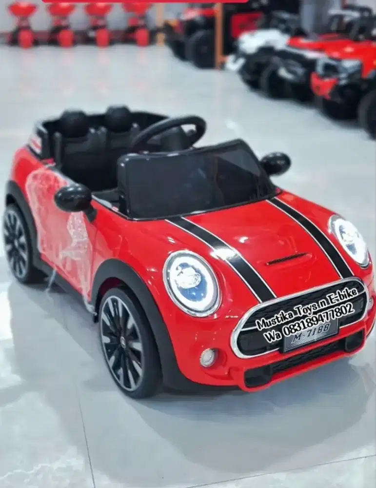 Mobil Aki Minicooper Sudah ban karet,12v, bergaransi mesin 6bln