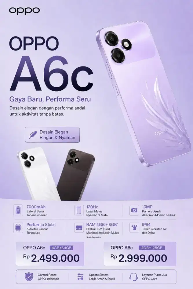 OPPO A6C PRODUK BARU BISA CICILAN KREDIT