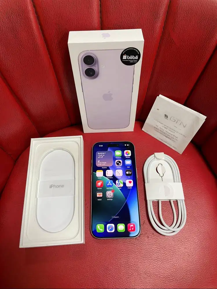 iPhone 17 256gb Lavender Garansi iBox GDN SA/A Aktif Fullset ORI