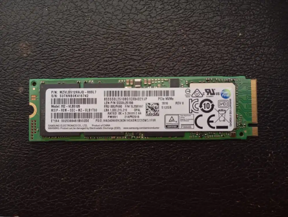 Ssd samsung 512GB PCIe Gen3 x4 nvme mulus asli ori normal