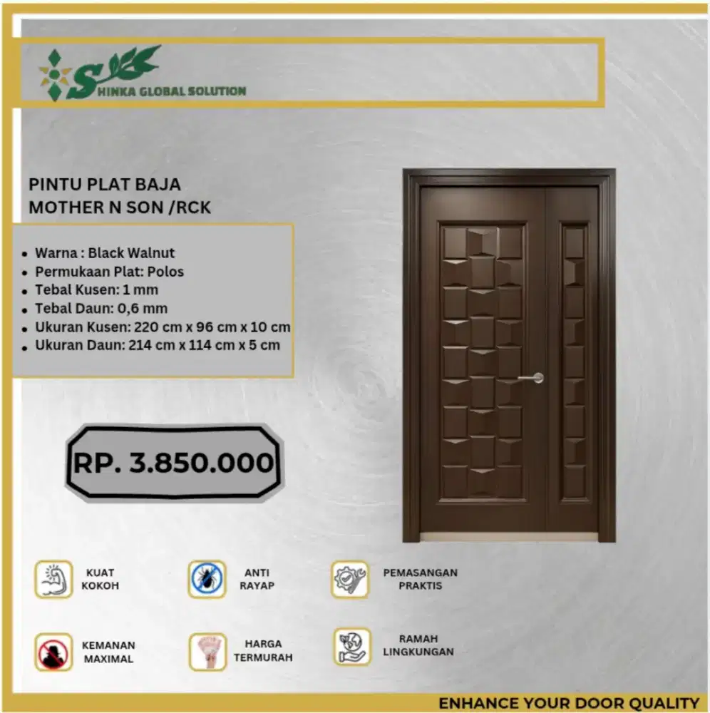 Pintu Plat Baja Tipe MOTHER N SON /RCK