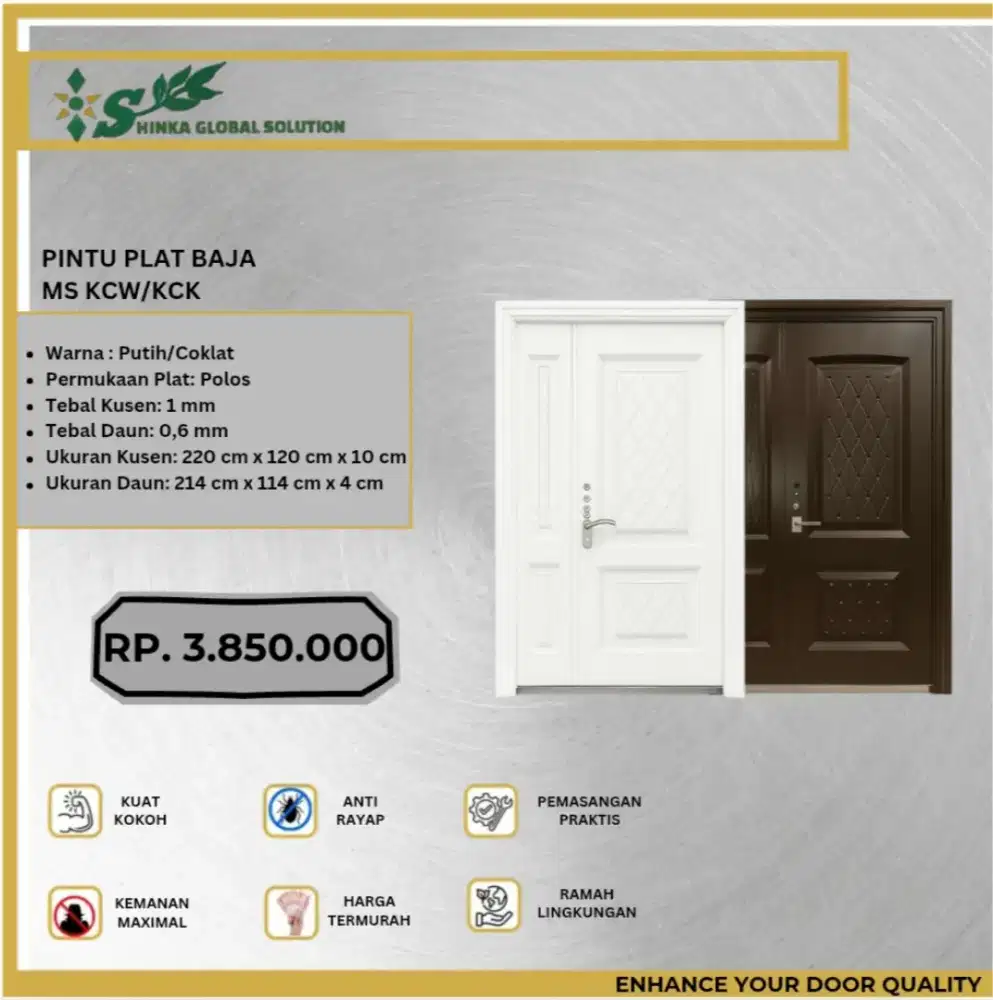 Pintu Plat Baja Tipe MS/LCW/KCK