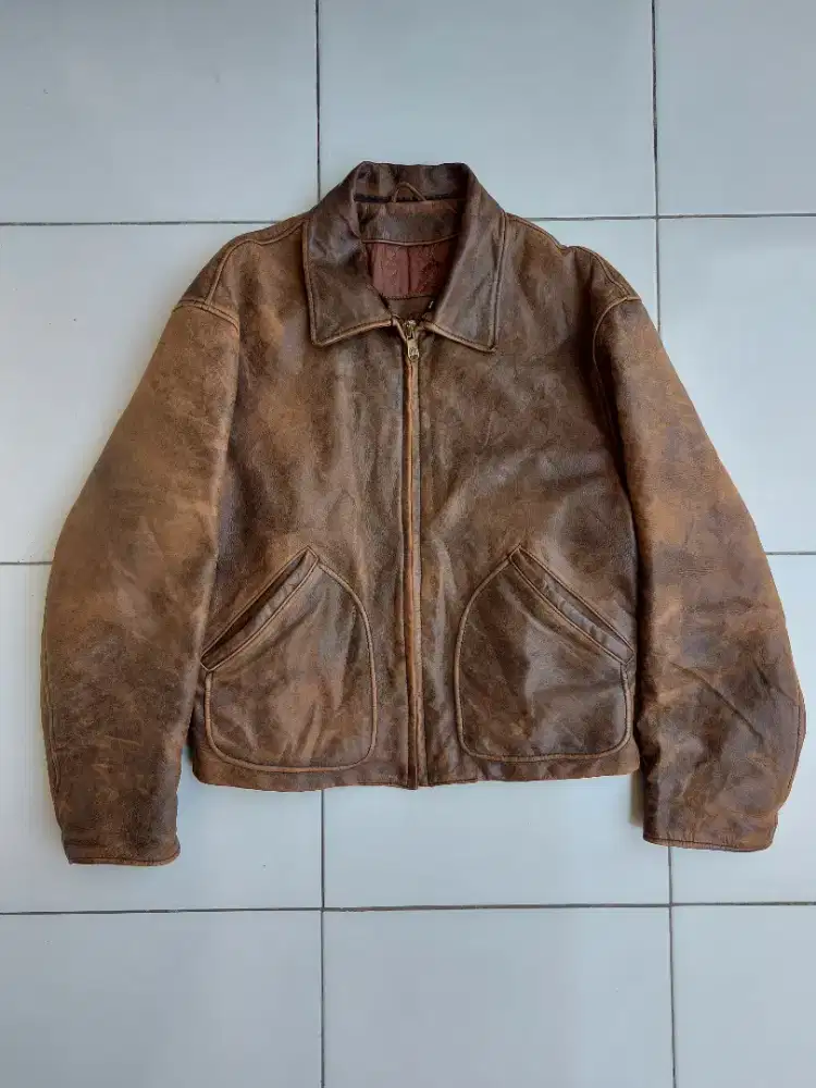 Conrad Jaket Kulit Vintage Leather Jacket Caferacer Highwayman