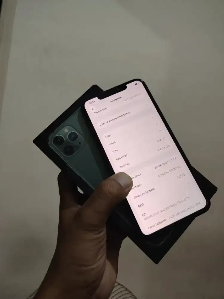 iphone 11 pro.max 512gb beacukai aman batre 100% baru ganti