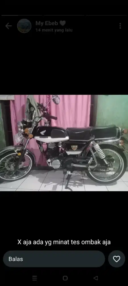 Jual aja nih motor cb..