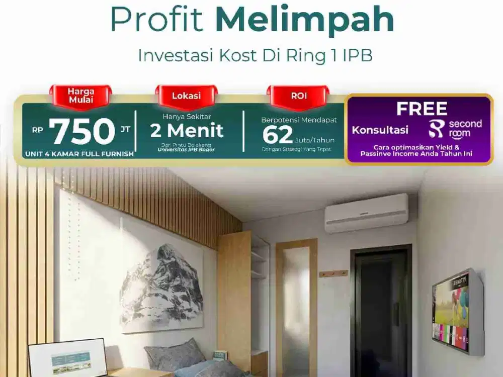 Jual Rumah Kost Premium Sistem Pengelolaan Autopilot Dekat IPB Bogor