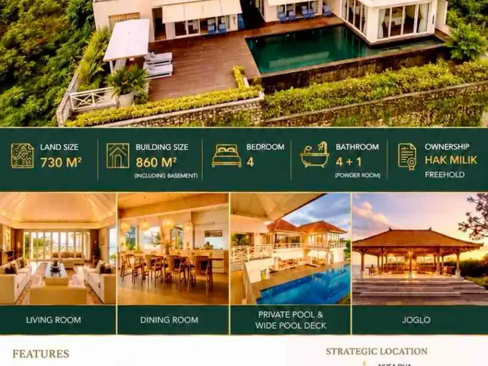 DIJUAL VILLA MEWAH VIEW SUNSET DI TUNDUN PENYU – UNGASAN, BALI