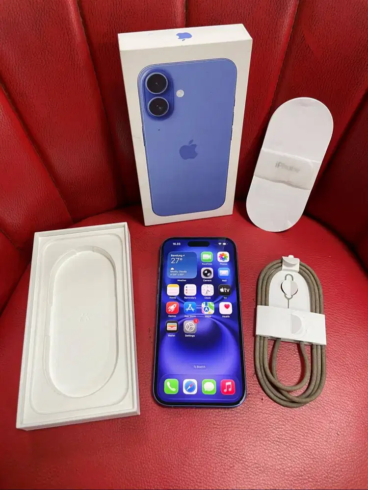 iPhone 16 128gb Ultramarine Garansi iBox PA/A Aktif Fullset ORI