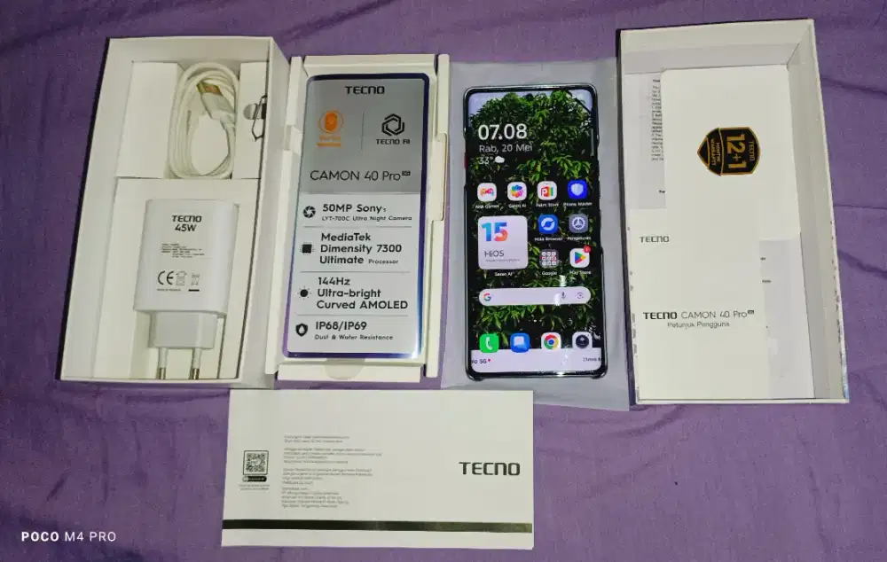 Camon 40 Pro 5G 8/256 Lengkap