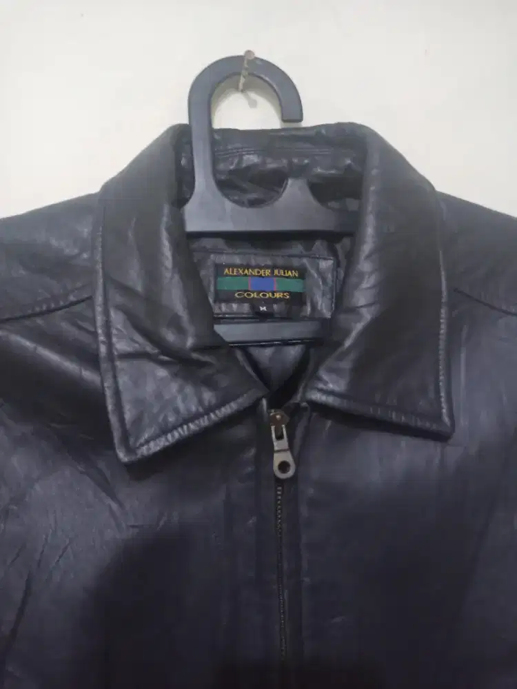 Jaket kulit asli domba bomber LD 120 kondisi normal