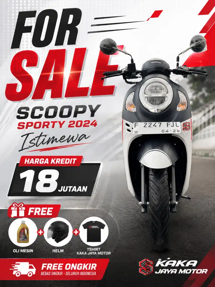 Cash/Kredit SCOOPY SPORTY 2024 Low KM Istimewa