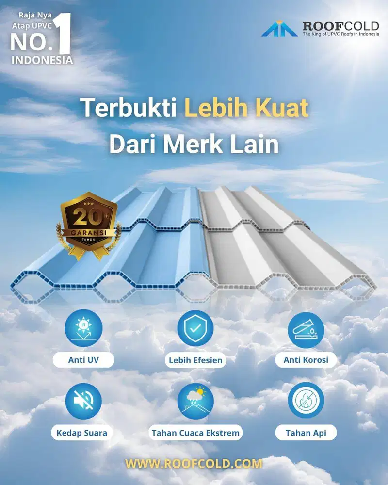 ATAP UPVC ALDERON MERK ROOFCOLD