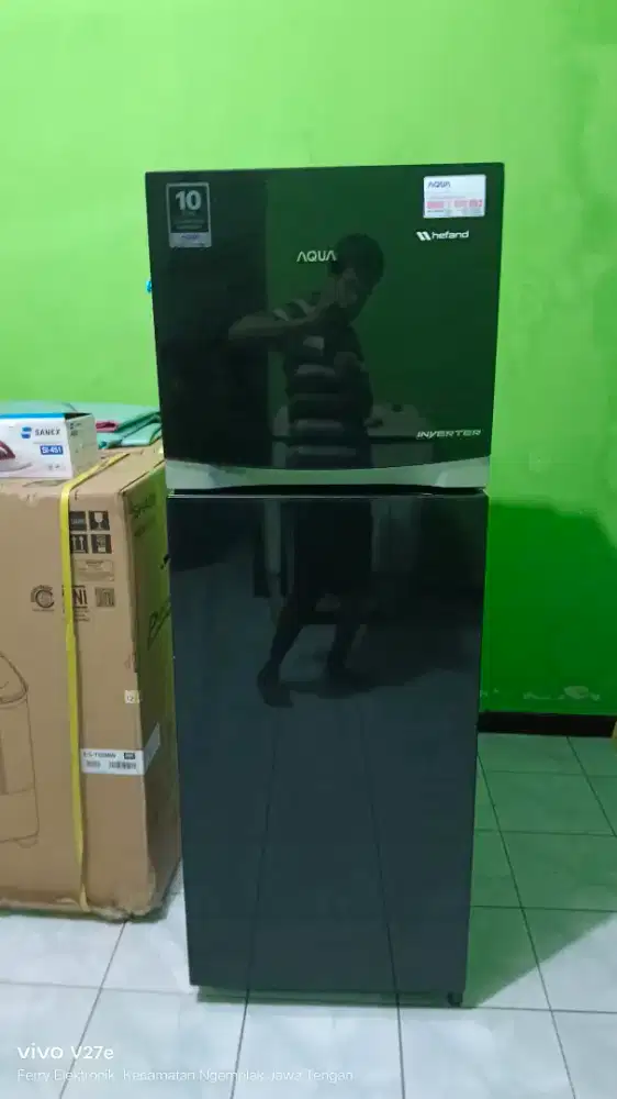 Kulkas Aqua 2 pintu inverter