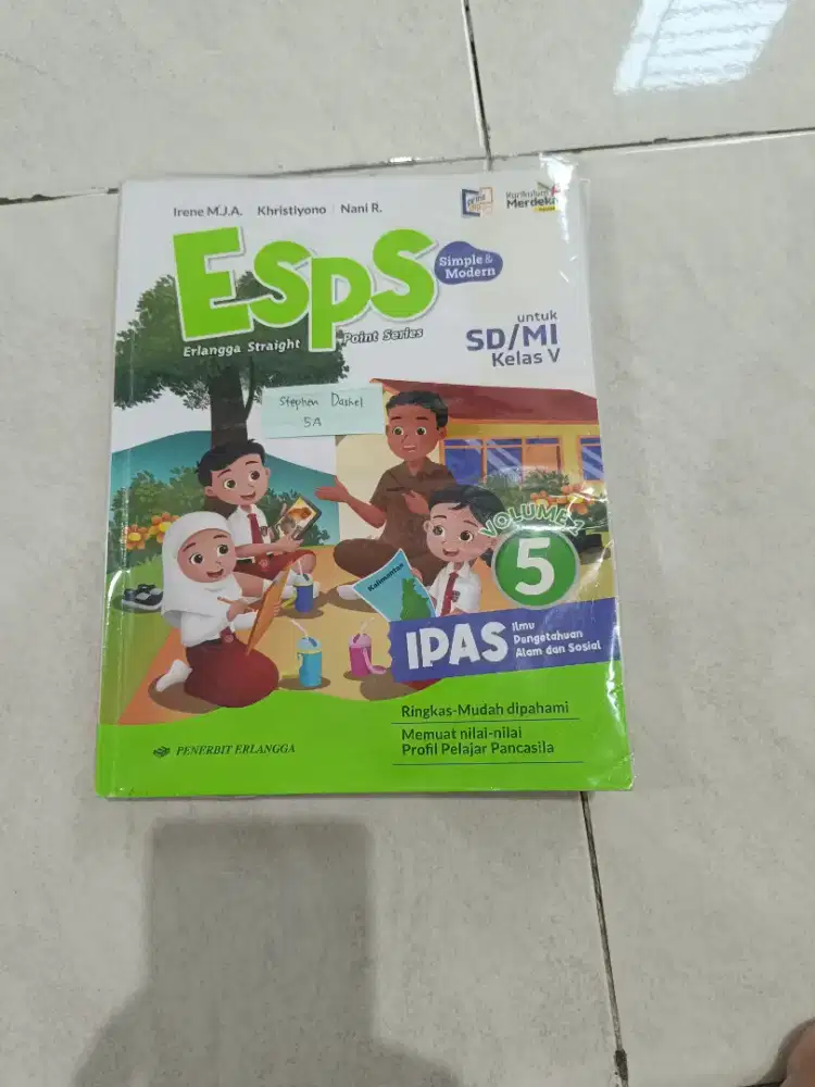 IPAS book ESPS Erlangga Kurikulum merdeka