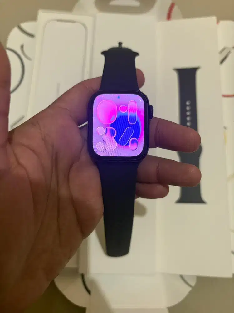 Apple watch series 8 41mm GPS fullset ori mulus pemakaian exresmi bh79