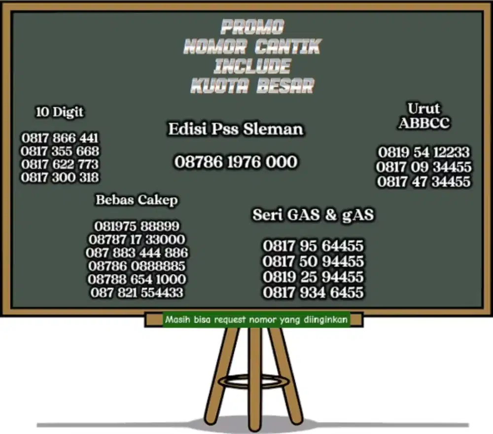 nomor cantik termurah sudah isi kuota besar