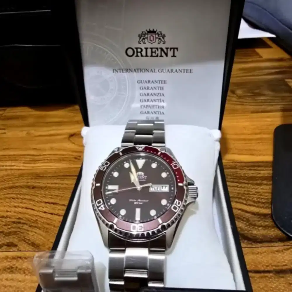Preloved Koleksi Orient Kamasu Mulus Fullset Masih Garansi