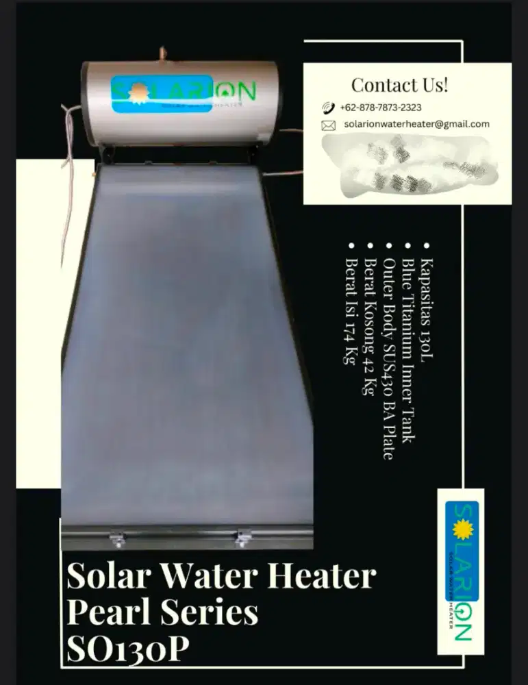Pemanas air tenaga surya 100 liter merek Solarion solar water heater