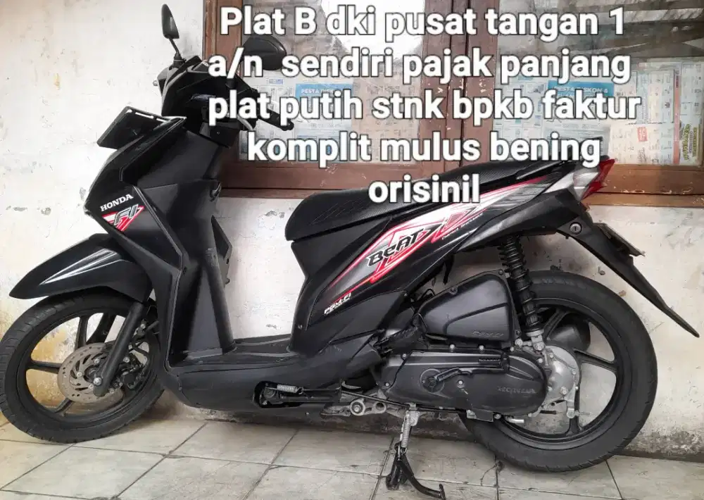 Honda beat F1 2013 type cbs combi break cw asli hitam B dki tangan 1
