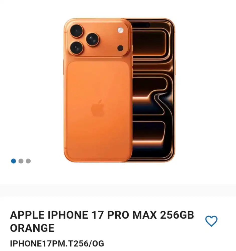 APPLE IPHONE 17 PRO MAX 256GB ORANGE