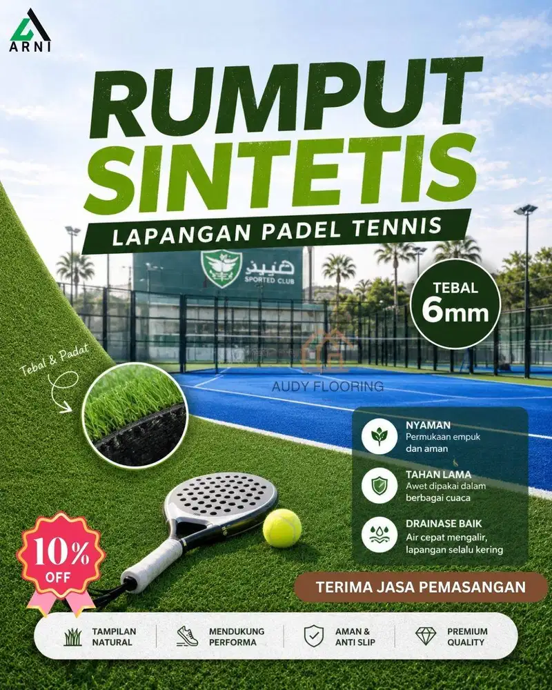 Rumput Padel Tennis Court | Rumput Padel | Karpet Rumput Olahraga