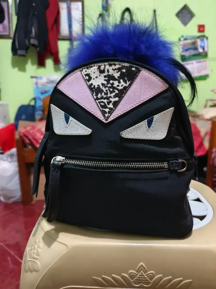 Tas Ransel Kini Fendi Monster Nilon Kondisi Second Terawat