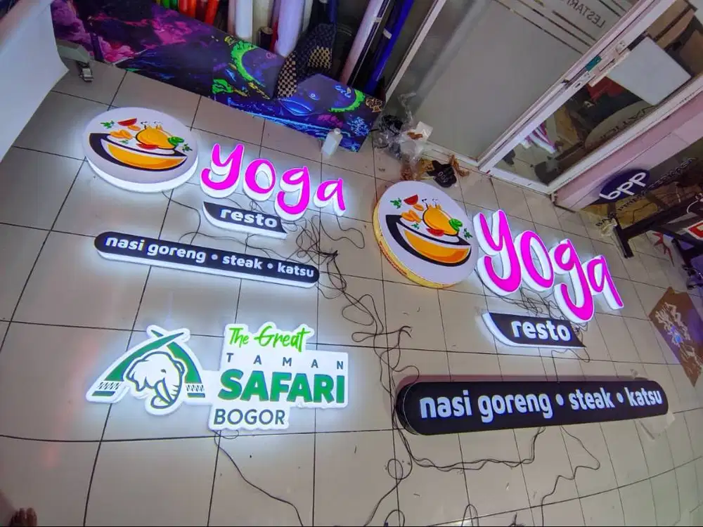 Hruf timbul | papan nama | neon box | reklame | akrilik murah