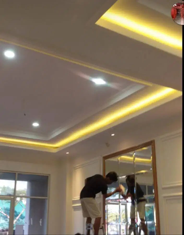 Partisi GYPSUM 2 sisi/ plapond PVC/ Molding wall/ KUSEN ALUMINIUM