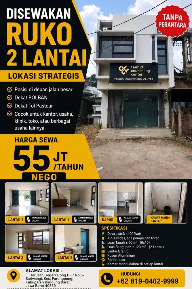 SEWA RUKO DEKAT POLBAN