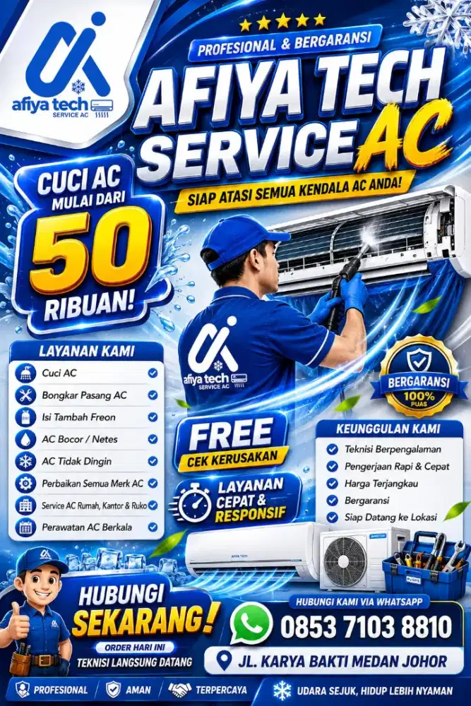 SERVICE/PERBAIKAN AC MEDAN BERGARANSI