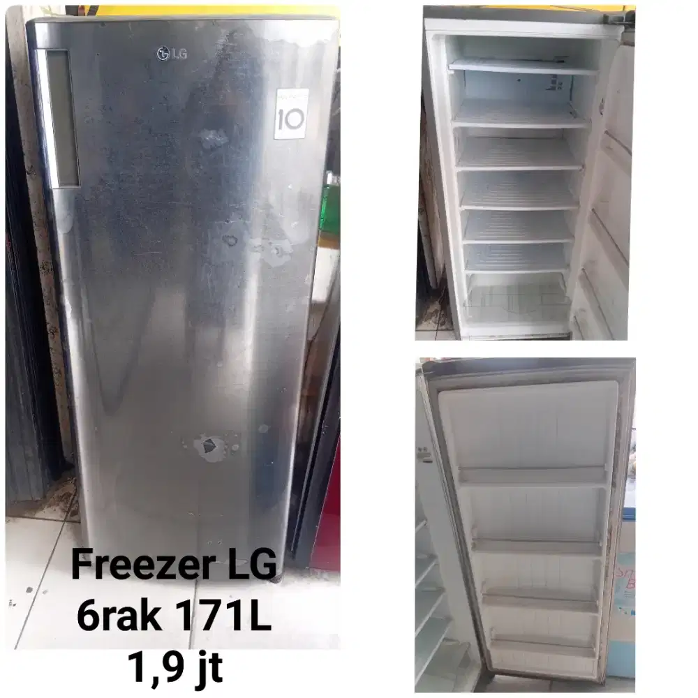 Freezer 6rak bekas bergaransi