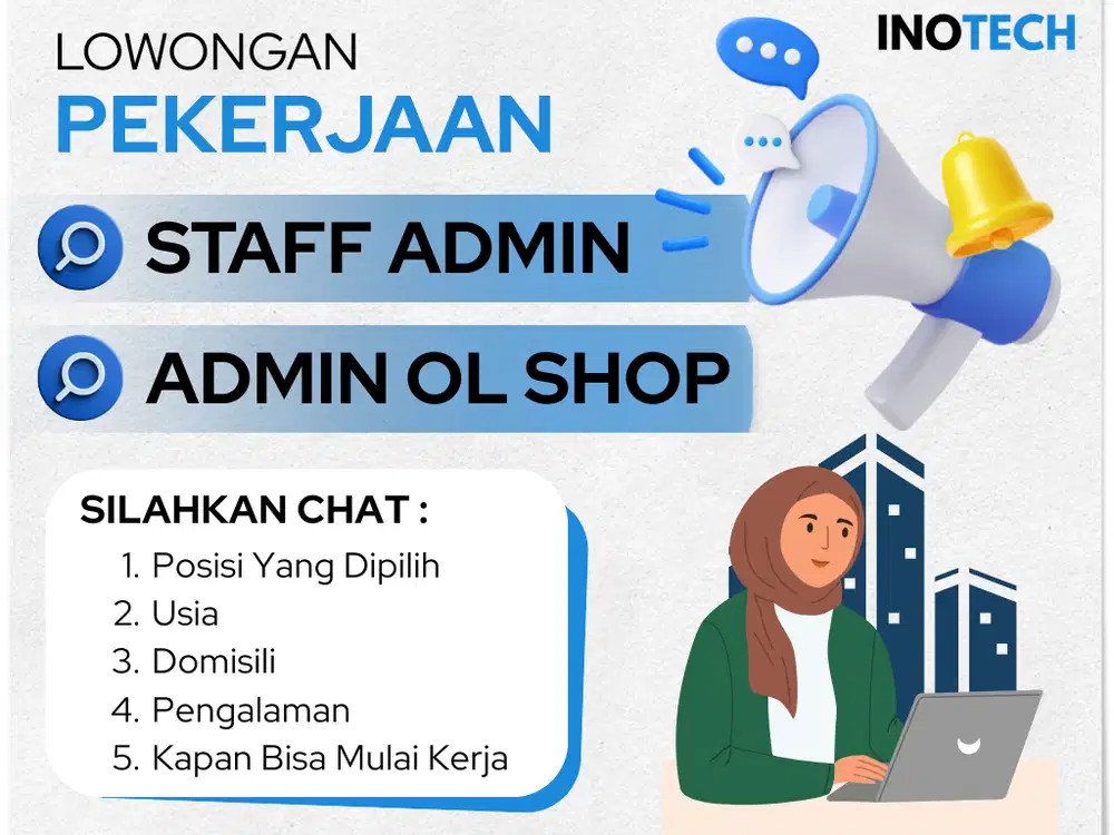Lowongan Pekerjaan STAFF ADMIN + ADMIN ONLINE SHOP - Lippo Karawaci
