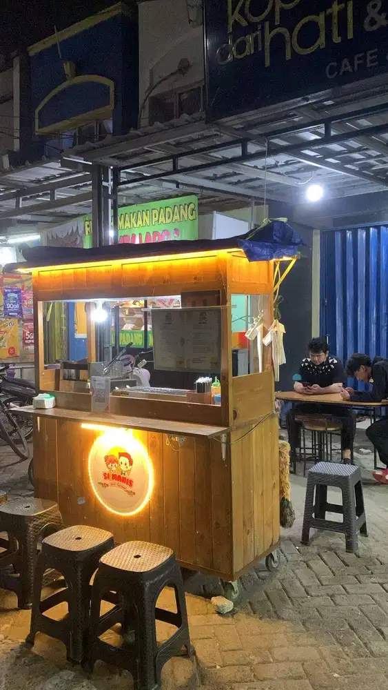 Dijual Gerobak, Deep Fryer dan panggangan bekas dagang