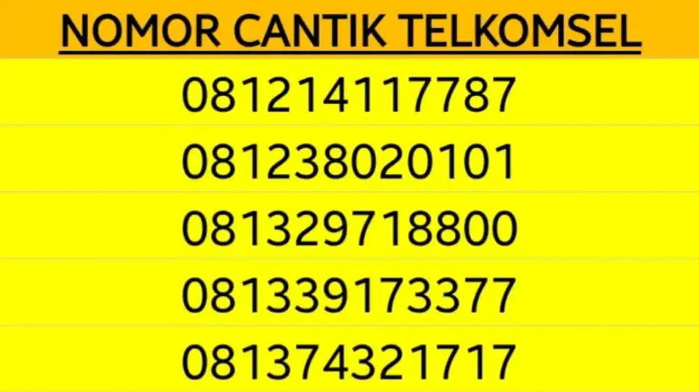 Nomor Simpati Cantik
