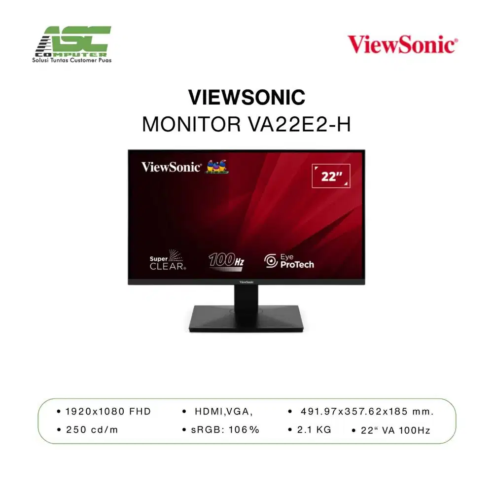 MONITOR LED VIEWSONIC VA22E2-H