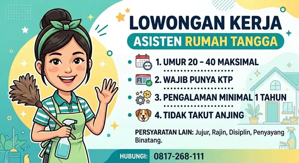 Lowongan asisten rumah tangga