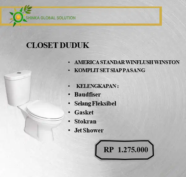 CLOSET DUDUK CUCI GUDANG AMERICAN STANDAR WINFLUSH