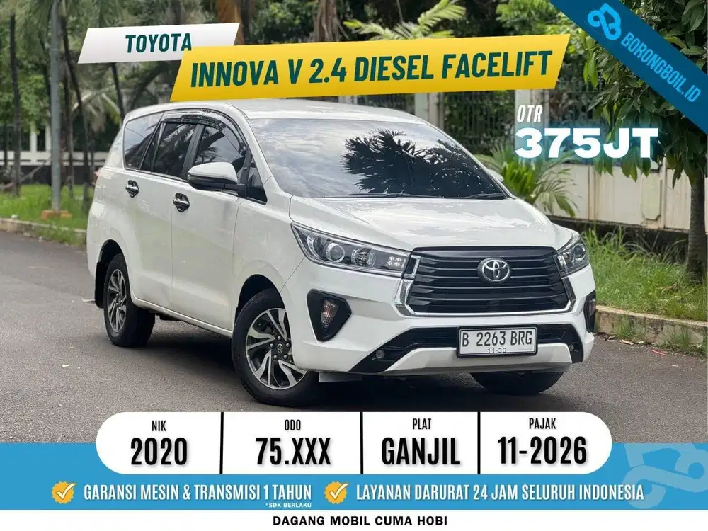 TOYOTA KIJANG INNOVA V DIESEL 2.0 FACELIFT 2020 PUTIH ISTIMEWA