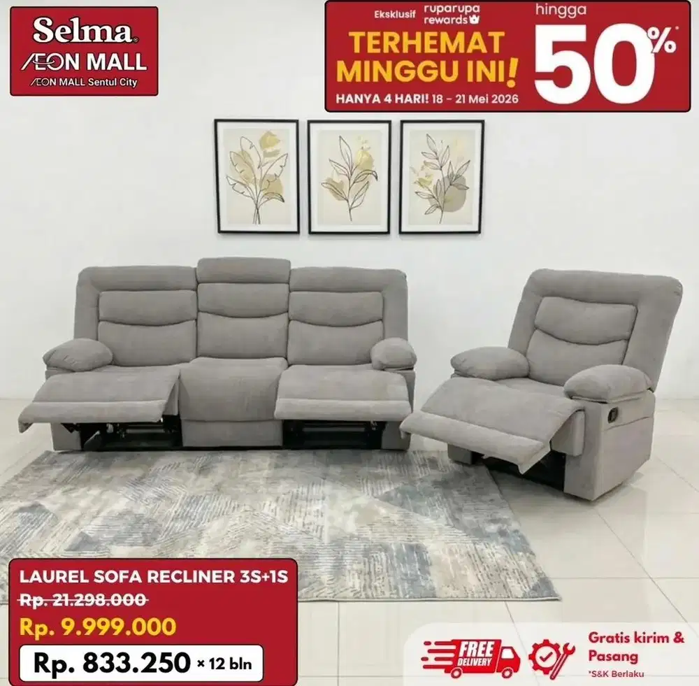 Sofa laurel 3+1 seater