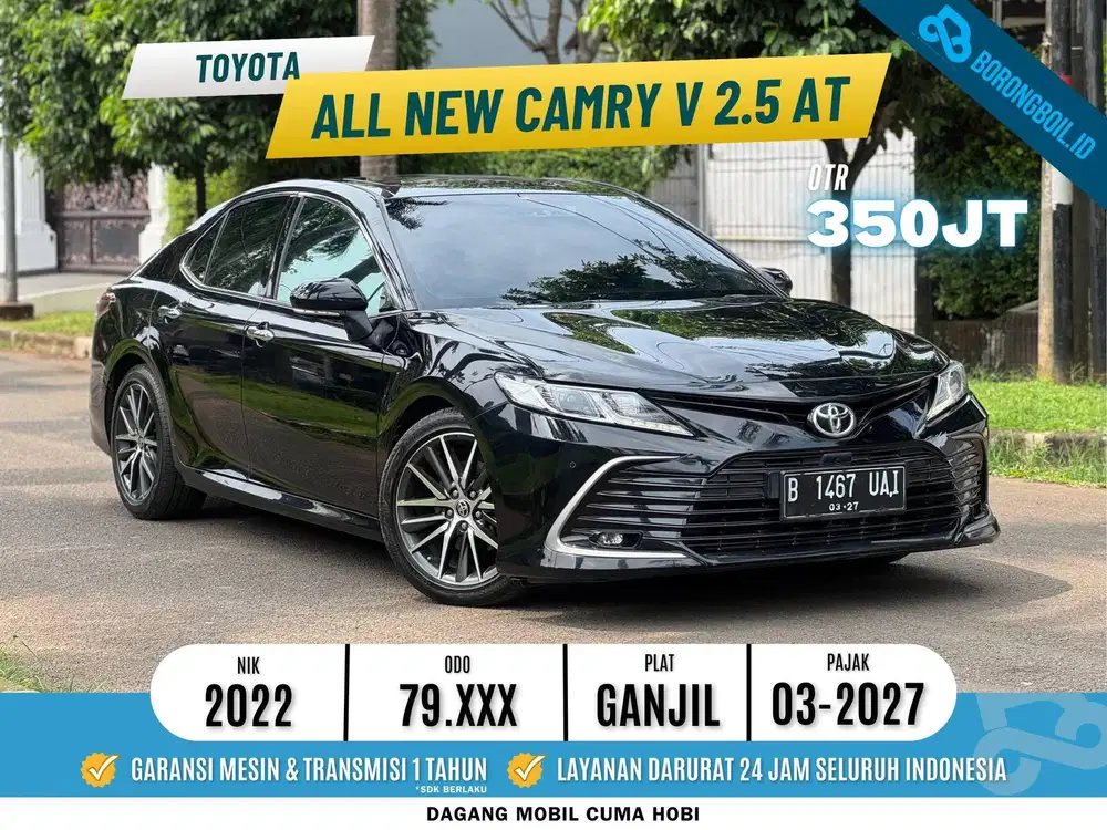 ALL NEW CAMRY V 2.5 AT 2022 HITAM FULLSET ISTIMEWA