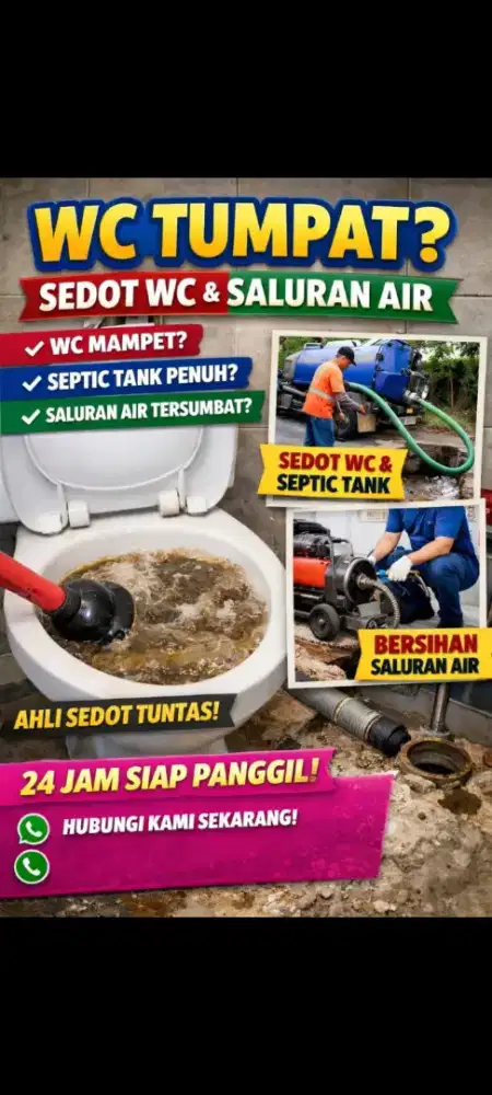 WC TUMPAT SALURAN AIR MAMPET SEDOT SAPSITANG WASTAFEL MAMPET SUMUR BOR