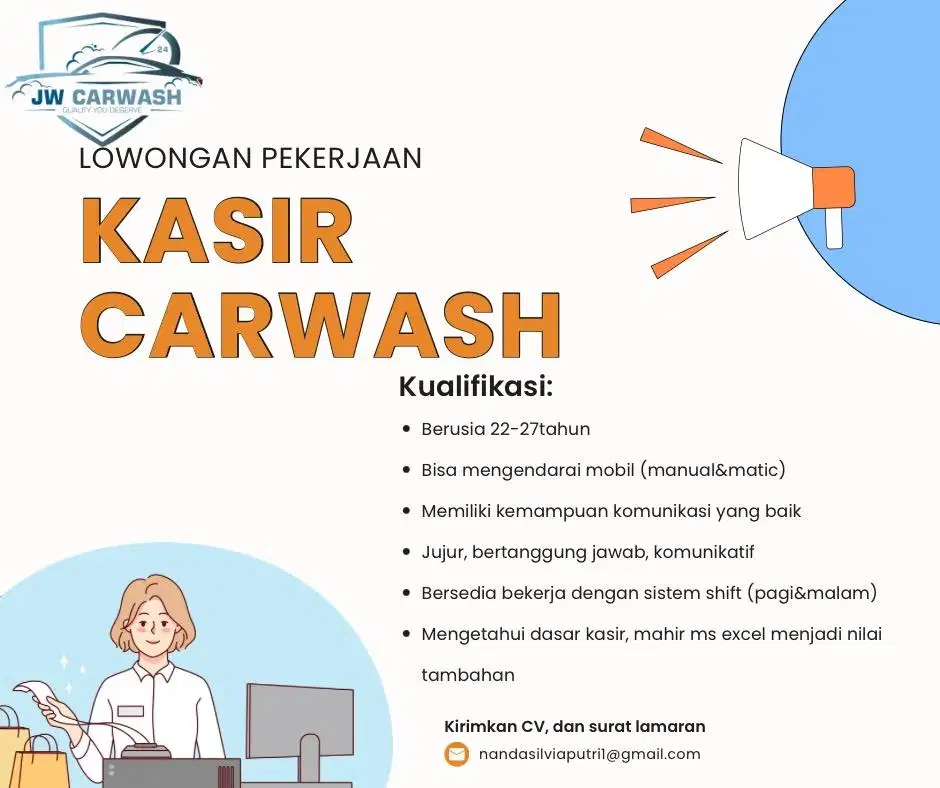 LOWONGAN KERJA KASIR CARWASH