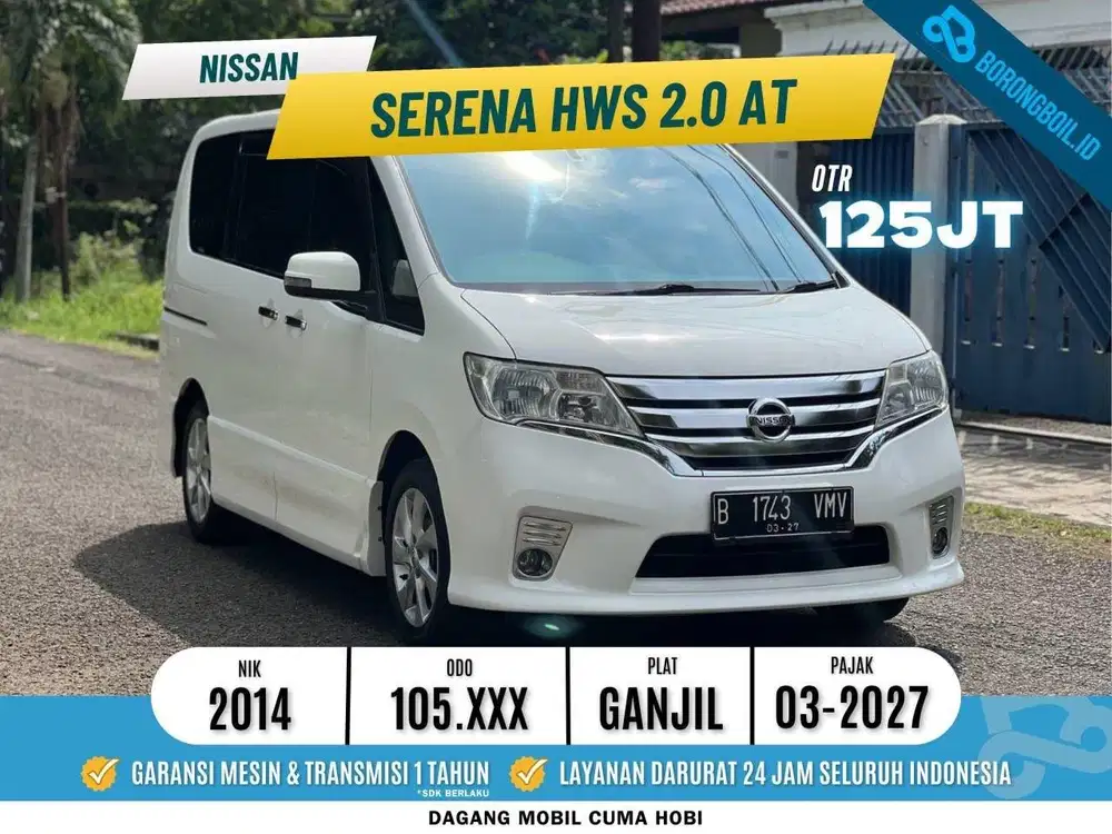 NISSAN SERENA 2.0 HWS AT 2014 PUTIH ISTIMEWA