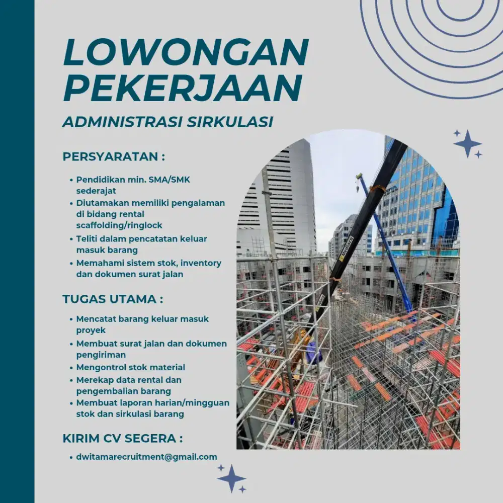 Dibutuhkan Staff Administrasi